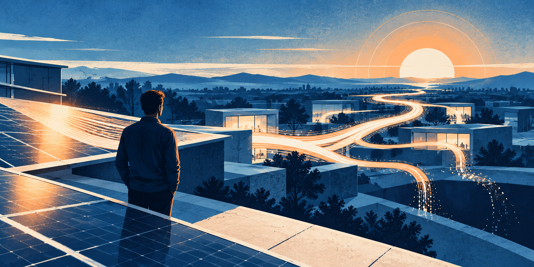Ilustración del artículo «De la IA a la cuenta de resultados (I): El mapa», sobre cómo convertir en beneficio la capacidad que la IA da a un equipo