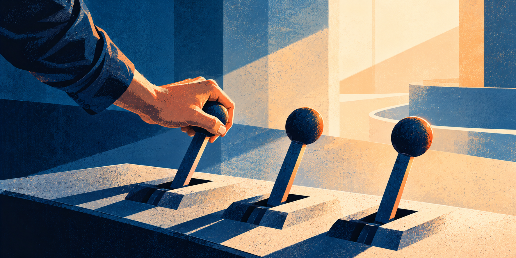 Ilustración de la columna sobre cómo llevar la productividad de la IA a la cuenta de resultados